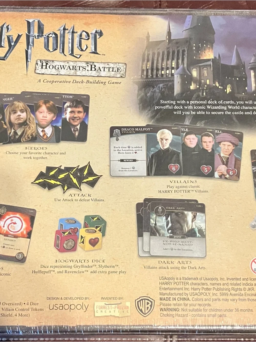 Warner Bros. Harry Potter Hogwarts Battle Board Game - Brown, Gold, Green